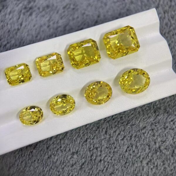 377#12ct Factory Pulling Method Yellow Sapphire Laboratory Cultivation Yellow Sapphire 12 Carat High Quality Bare Stone Wholesale