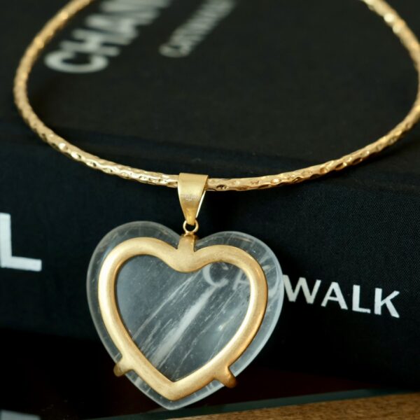 #292 Natural Crystal Love Pendant Necklace - Image 7