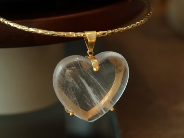 #292 Natural Crystal Love Pendant Necklace - Image 9