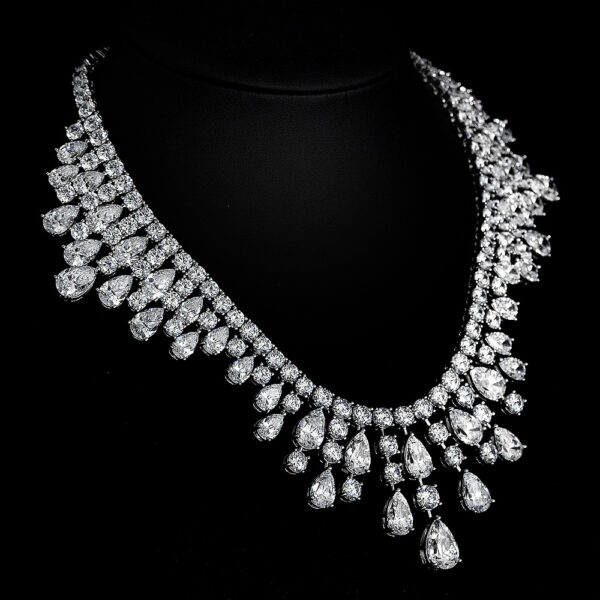 #259 5-carat drop-shaped white 10*14mm women's necklace - Image 2