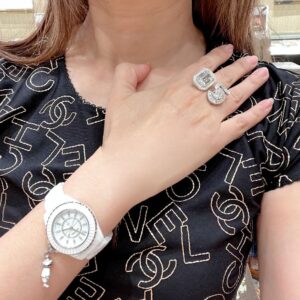 360#S925 Five Character Ladder Square Diamond Large Opening Surrounding High Carbon Diamond High Customization Exquisite Fashion One Size Adjustable Ring