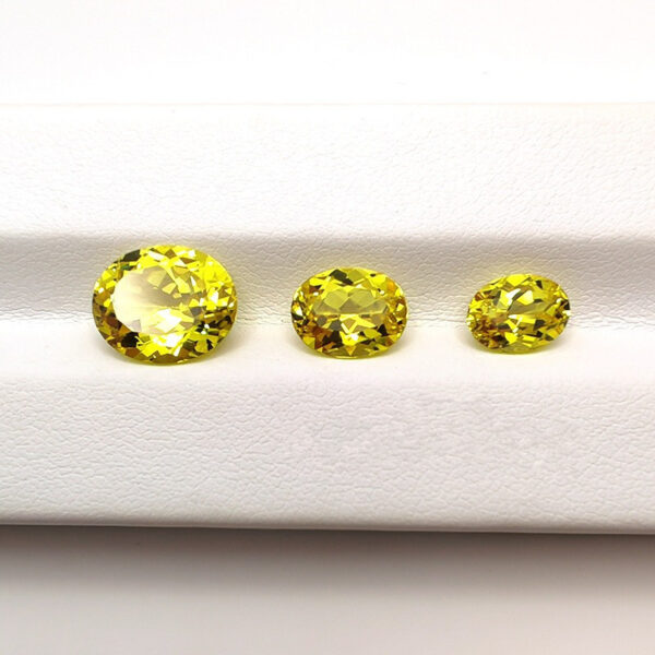 377#12ct Factory Pulling Method Yellow Sapphire Laboratory Cultivation Yellow Sapphire 12 Carat High Quality Bare Stone Wholesale - Image 4