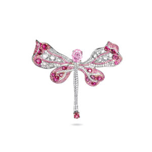 406#925 silver gold-plated brooch with high carbon diamond Cindychao pink blue dragonfly fashionable high-end jewelry, jewelry for girls brooch