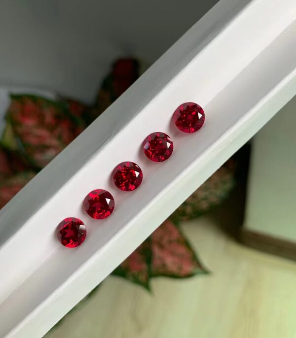 7.7 carat hydrothermal method cultivation of ruby spot wholesale cultivation of pigeon blood ruby jewelry bare stone - Image 9