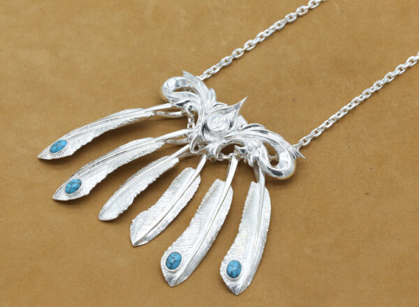387#S925 plain silver fashionable men's and women's sweater chain simple Japanese and Korean style Takahashi feather chain personalized and versatile trendy wholesale - Image 7