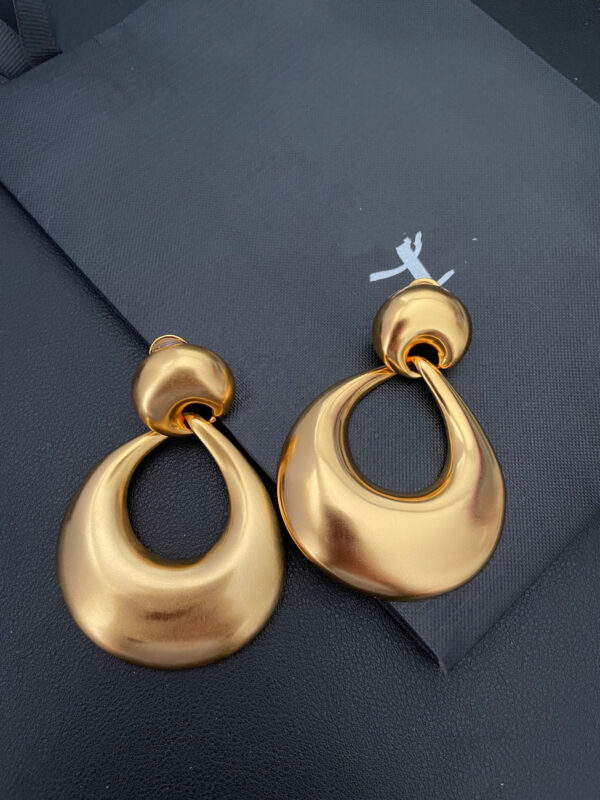 440666#European and American Copper Plated 18K Gold Fashion Geometric Earrings High Customization Geometric Design Ear Accessories Wholesale - Image 2