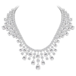 #259 5-carat drop-shaped white 10*14mm women's necklace