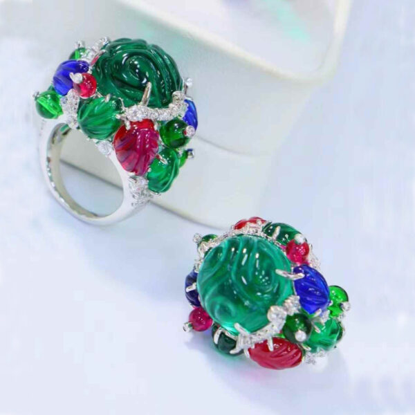379#Monet's Garden Design Fruit Bag Jewelry S925 Silver Gold Plated High Carbon Diamond High Customization Fashion Light Luxury Versatile Jewelry - Image 16
