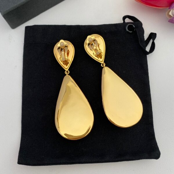 325#European and American new vintage vintage velvet water droplet earrings with fashionable temperament earrings - Image 4