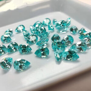 378#8-carat laboratory cultivated Paraiba bare stone wholesale with complete specifications
