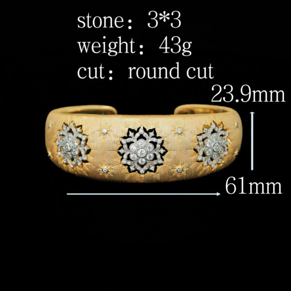 319#925 silver plated 24k gold bracelet with high carbon diamond wire drawing technology, luxurious and versatile jewelry for girls - Image 8