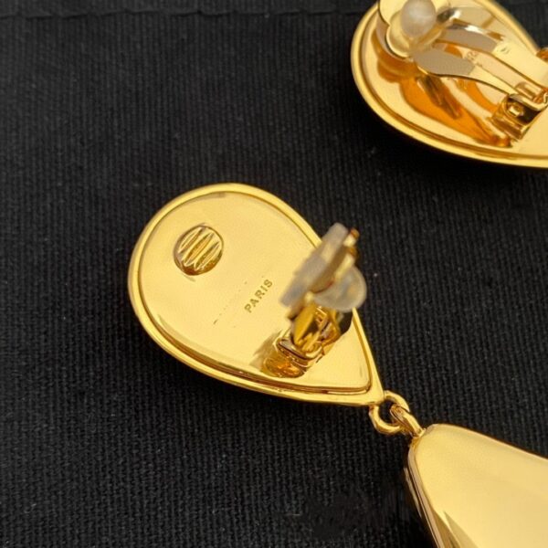 325#European and American new vintage vintage velvet water droplet earrings with fashionable temperament earrings - Image 3