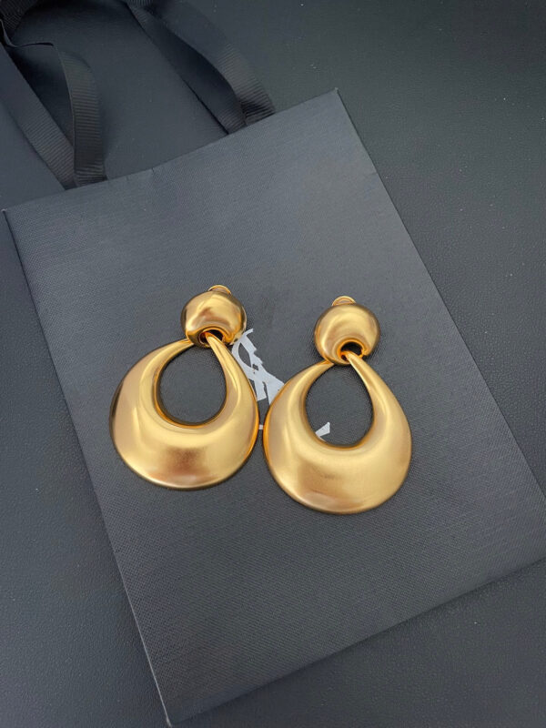 440666#European and American Copper Plated 18K Gold Fashion Geometric Earrings High Customization Geometric Design Ear Accessories Wholesale - Image 5