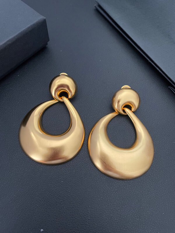 440666#European and American Copper Plated 18K Gold Fashion Geometric Earrings High Customization Geometric Design Ear Accessories Wholesale - Image 6