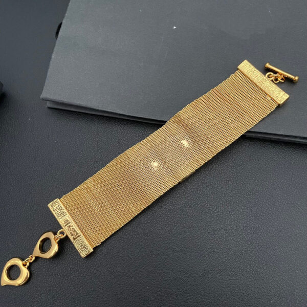 363#Designer style vintage woven necklace, bracelet, brooch, light luxury personalized chain, high-end punk collarbone chain - Image 8
