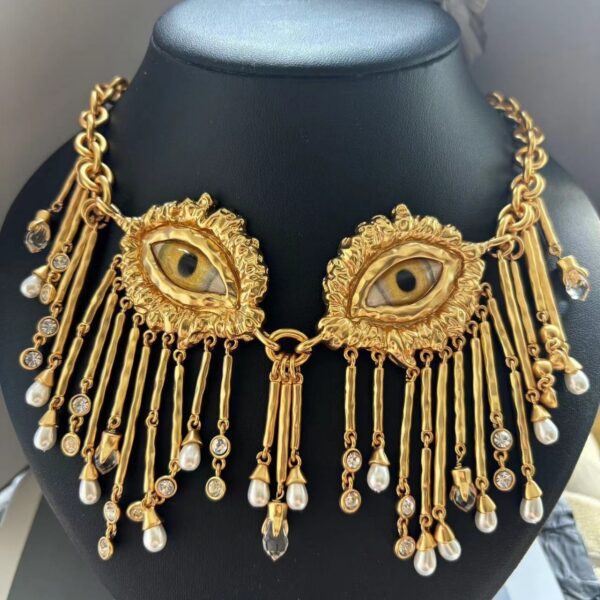 366#Classic designer Devil's Eye tassel necklace, tassel waist chain - Image 4