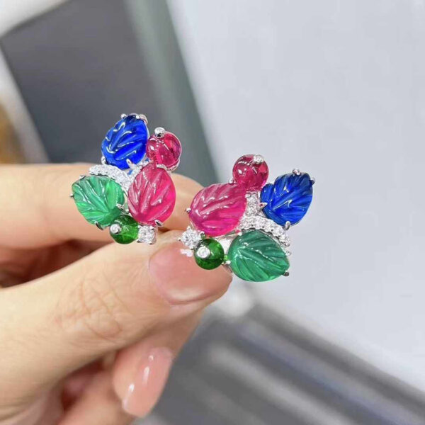 379#Monet's Garden Design Fruit Bag Jewelry S925 Silver Gold Plated High Carbon Diamond High Customization Fashion Light Luxury Versatile Jewelry - Image 11
