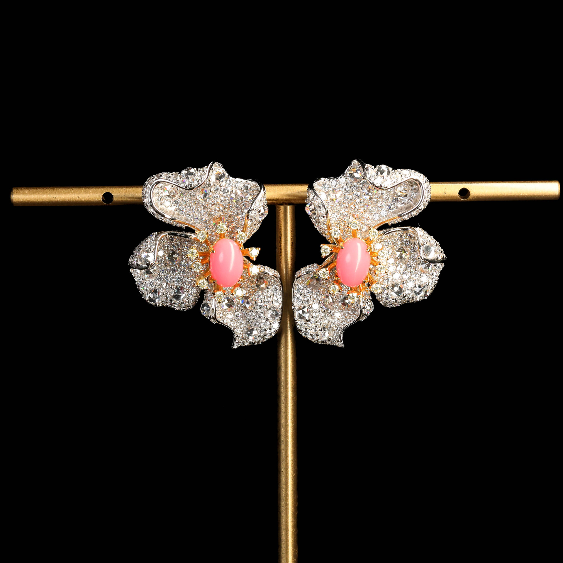 405#925 silver gold-plated earrings with high carbon diamonds, conch beads, butterflies, high-end fashion jewelry, exquisite girl earrings - Image 5