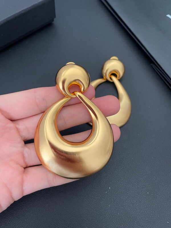 440666#European and American Copper Plated 18K Gold Fashion Geometric Earrings High Customization Geometric Design Ear Accessories Wholesale - Image 7