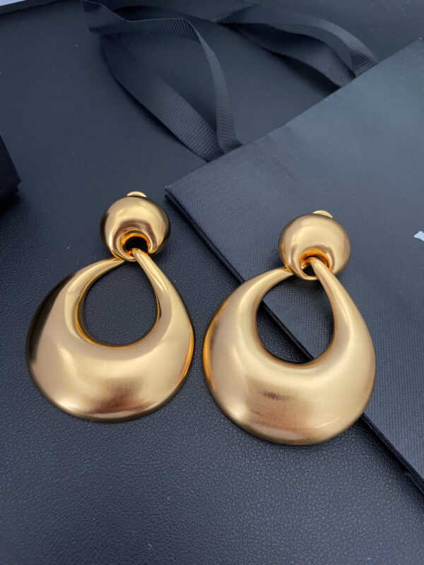440666#European and American Copper Plated 18K Gold Fashion Geometric Earrings High Customization Geometric Design Ear Accessories Wholesale - Image 8