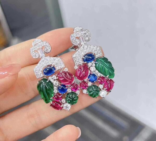 379#Monet's Garden Design Fruit Bag Jewelry S925 Silver Gold Plated High Carbon Diamond High Customization Fashion Light Luxury Versatile Jewelry - Image 12