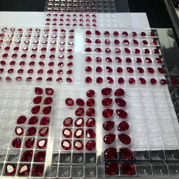 7.7 carat hydrothermal method cultivation of ruby spot wholesale cultivation of pigeon blood ruby jewelry bare stone - Image 2