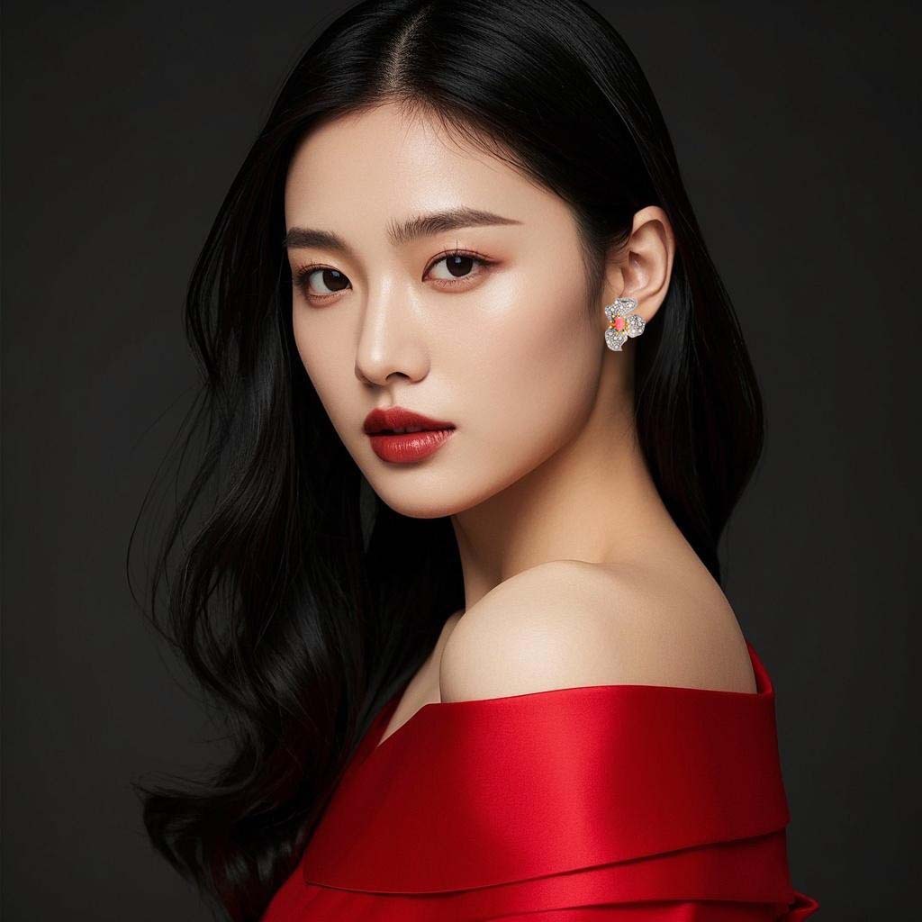 405#925 silver gold-plated earrings with high carbon diamonds, conch beads, butterflies, high-end fashion jewelry, exquisite girl earrings - Image 7