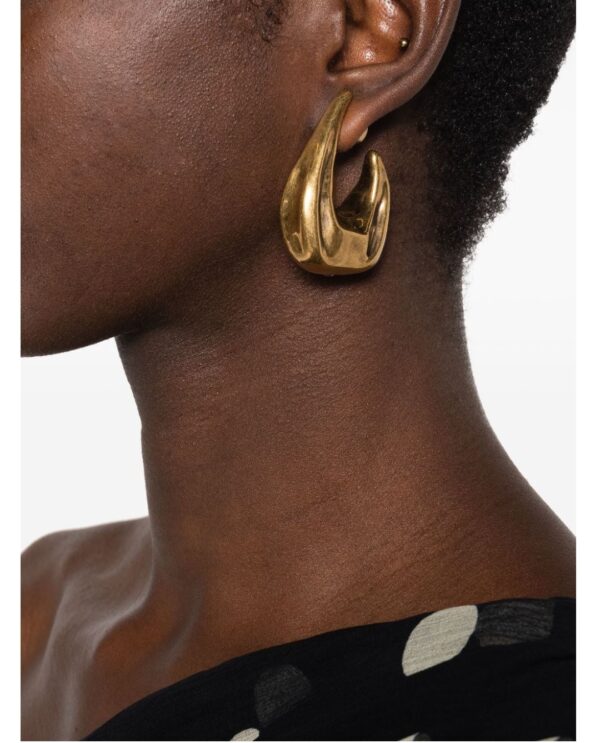 339#European and American matte plated 24k gold geometric non-standard design earrings retro personality earrings fashionable light luxury earrings - Image 6
