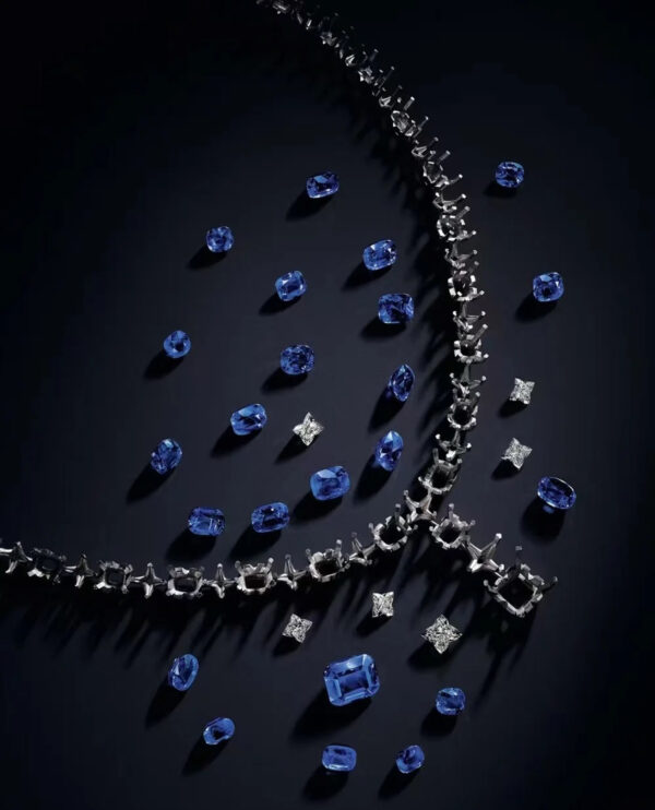 369#46.8ct Cultivate Fat Square Sapphire Royal Blue Star Cutting Heavy Industry High Order Light Luxury Necklace Banquet Jewelry - Image 8