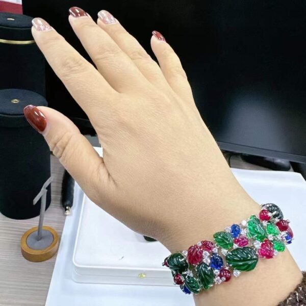 379#Monet's Garden Design Fruit Bag Jewelry S925 Silver Gold Plated High Carbon Diamond High Customization Fashion Light Luxury Versatile Jewelry - Image 5