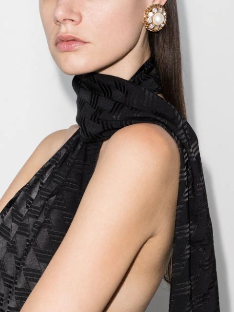 #469 French niche design new round pearl and crystal earrings - Image 9