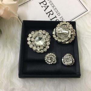 #471 French niche design crystal wrapped earrings
