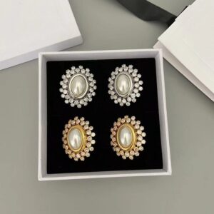 #511 Exclusive High-Class Fashion Sunflower Crystal Pearl Ear Clip