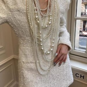 #517 New French-style vintage multi-layered layered pearl imitation necklace - Luxurious and versatile, perfect for formal events