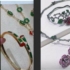 Elegant lady's necklace, earrings, bracelet and ring set